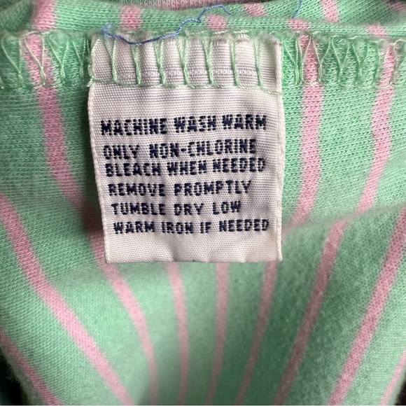 Polo by Ralph Lauren Mens Green Light Pink Striped Shirt Size XL GUC 100% Cotton - Picture 5 of 5